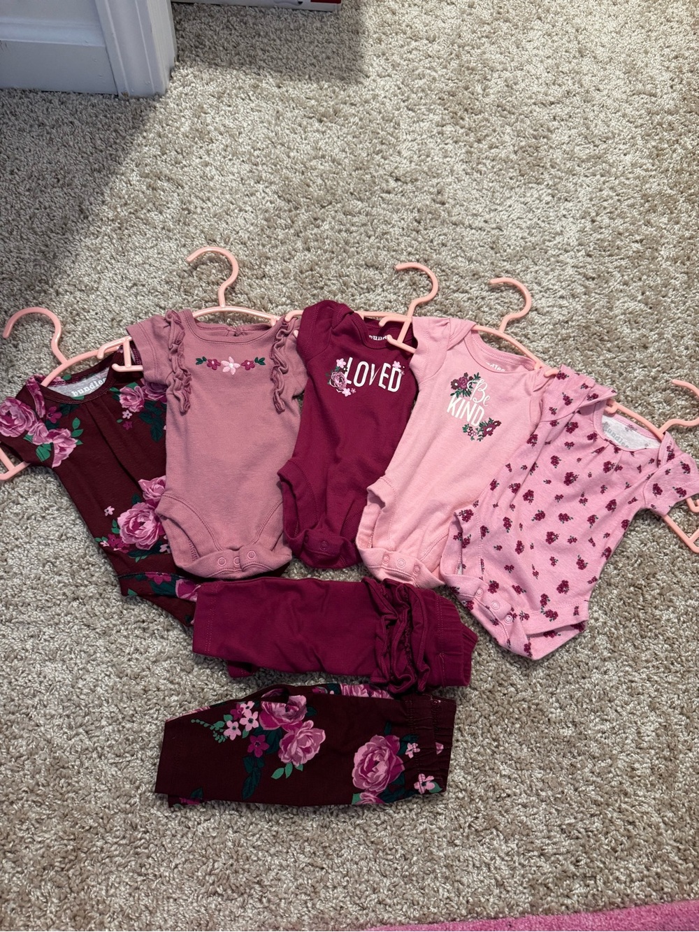 Children’s Place Onesies and Matching Pants Bundle Newborn NWOT